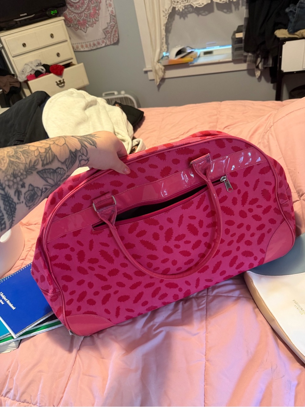 Pink Patterned Weekender Bag - Women